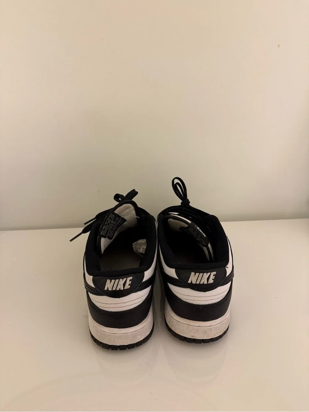 Nike Black and White Low-Top Swoosh Sneakers